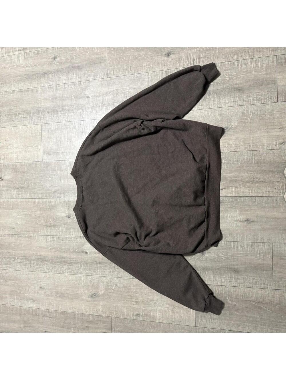 Vintage Jerzees Crewneck Sweater Fall Nature Leaves Acorn Embroidered Brown Grey - Picture 5 of 7